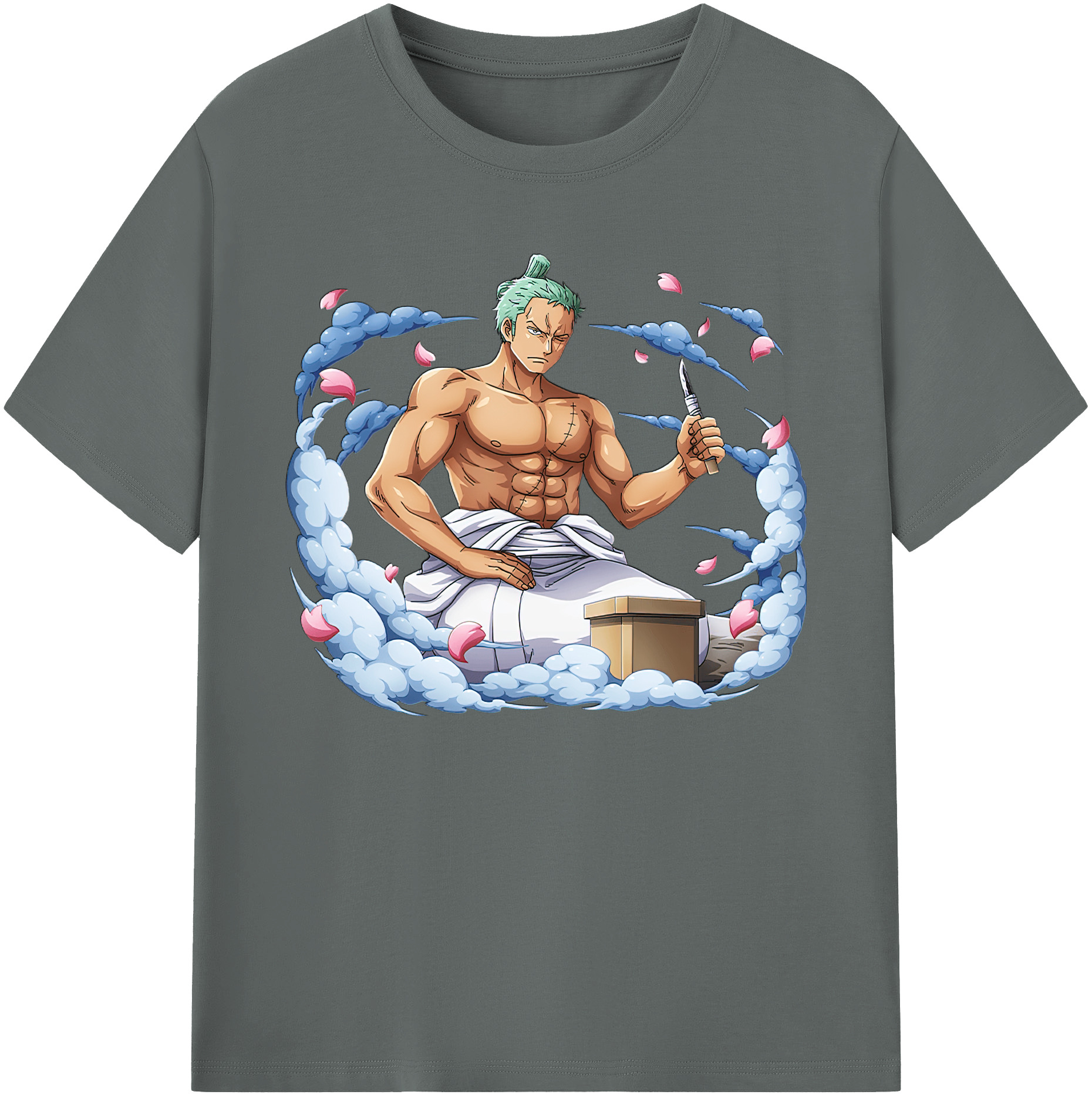 ワンピース ロロノア・ゾロ ONE PIECE Roronoa Zoro 綿100％ メンズ半袖Tシャツ｜肌触りやわらか＆通気性